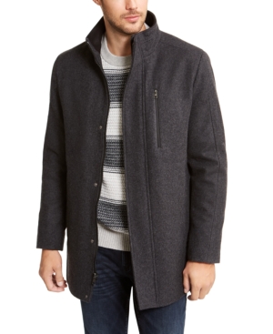 Calvin Klein Men's Big & Tall Long Open Bottom Overcoat Created for Macy's