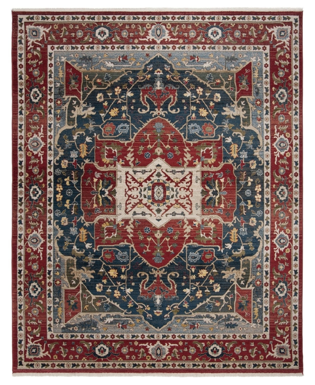 Lauren Ralph Lauren Camille LRL1225A Red and Navy 10' X 13' Area Rug - Red