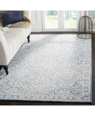 Olivier LRL6935M Blue and Ivory 5' X 5' Square Area Rug