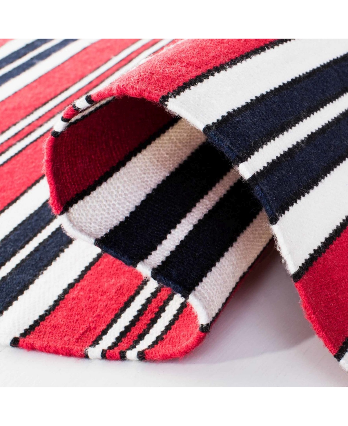 Lauren Ralph Lauren Leopold Stripe LRL2462EX Outdoor Area Rug - Red
