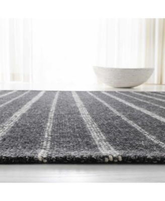 Lauren Ralph Lauren Miles Stripe LRL6400A Charcoal 9' X 12' Area Rug