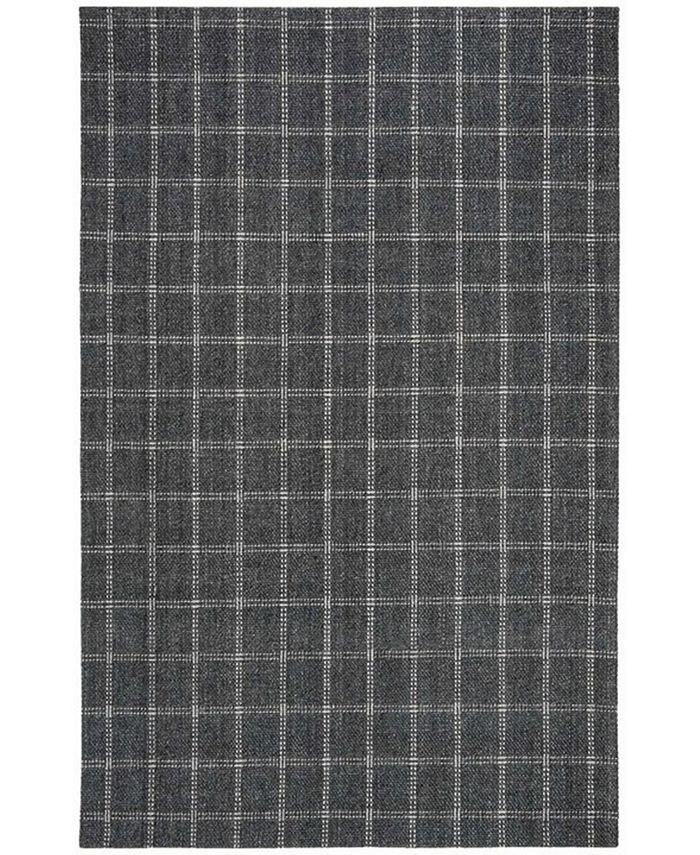 Lauren Ralph Lauren Tamworth Check LRL6450A Charcoal 4' X 6' Area Rug