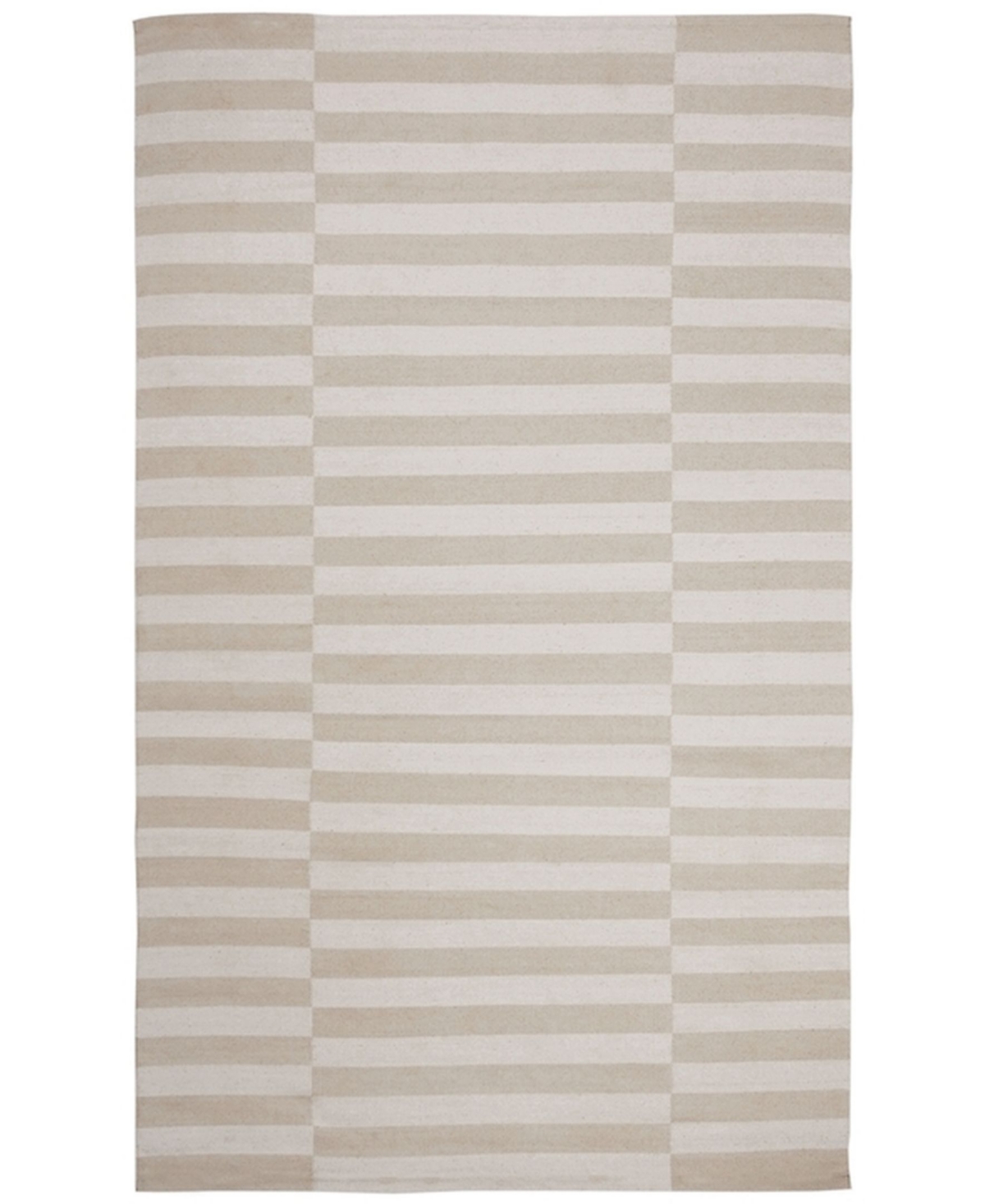 Lauren Ralph Lauren Ludlow Stripe LRL7350D Alabaster 9' X 12' Area Rug - Beige