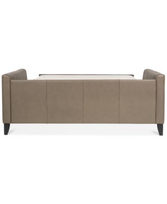 Priley 70" Leather Queen Sleeper Sofa