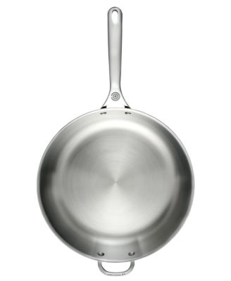 Stainless Steel 12.5"  Deep Fry Pan with Helper Handle