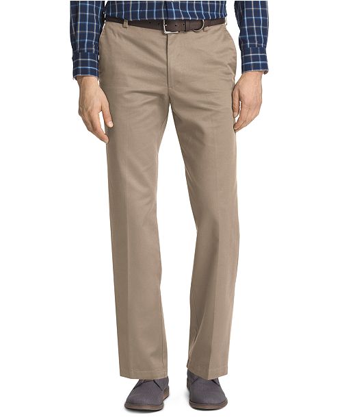IZOD Men's American StraightFit Flat Front Chino Pants & Reviews Pants Men Macy's
