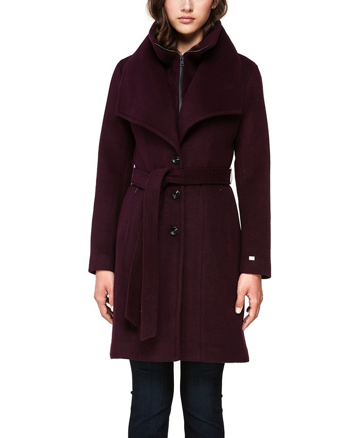 Soia & Kyo Belted Single Breasted Coat, Created for Macy's - Macy's