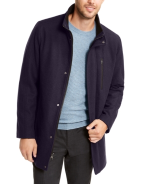 Calvin Klein Men's Big & Tall Long Open Bottom Overcoat Created for Macy's