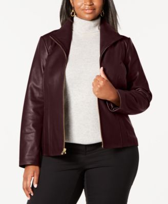 plus size womens leather jacket