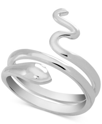 Snake Coil Ring in Silver-Plate