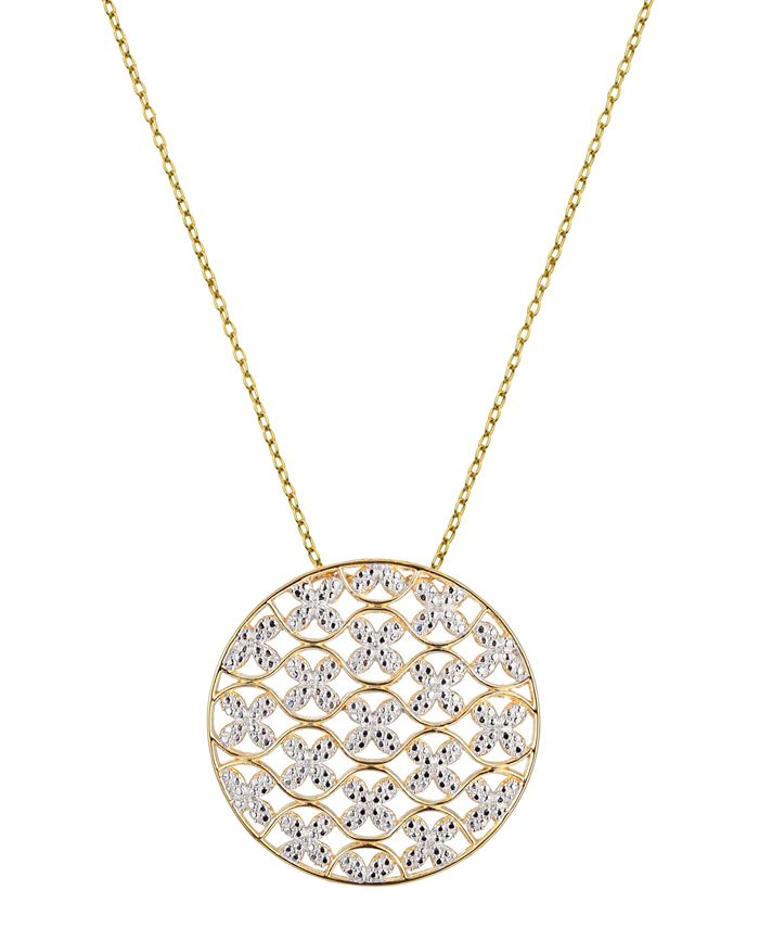 Macy's Circle Design Necklace in 18K Gold Over Sterling Silver Macy's