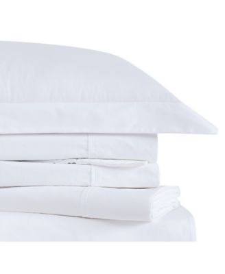 Brooklyn Loom Solid Cotton Percale 4-Pc. Sheet Set, Full