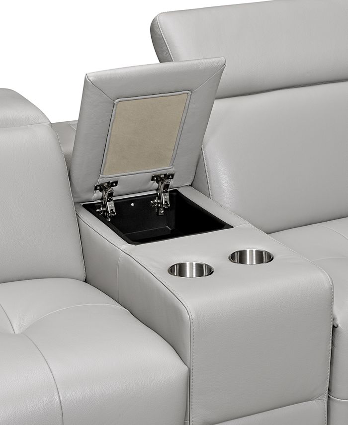 Furniture CLOSEOUT! Haigan 6Pc. Leather "L" Shape Sectional Sofa with