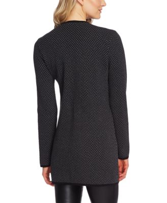 Vince Camuto Petite Cotton Herringbone Cardigan - Macy's