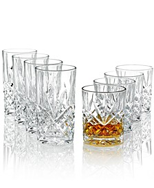 Barware, Dublin Double Old-Fashioned and Highball Glasses, Set of 8