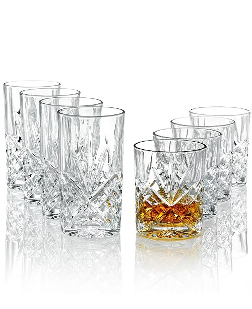 Godinger Barware, Dublin Double OldFashioned and Highball Glasses, Set