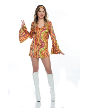BuySeasons Women's Rainbow Lights Disco Diva Adult Costume