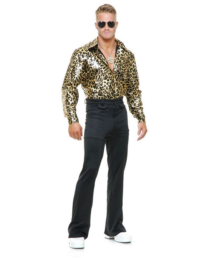 BuySeasons Men's Gold Leopard Disco Shirt - Macy's