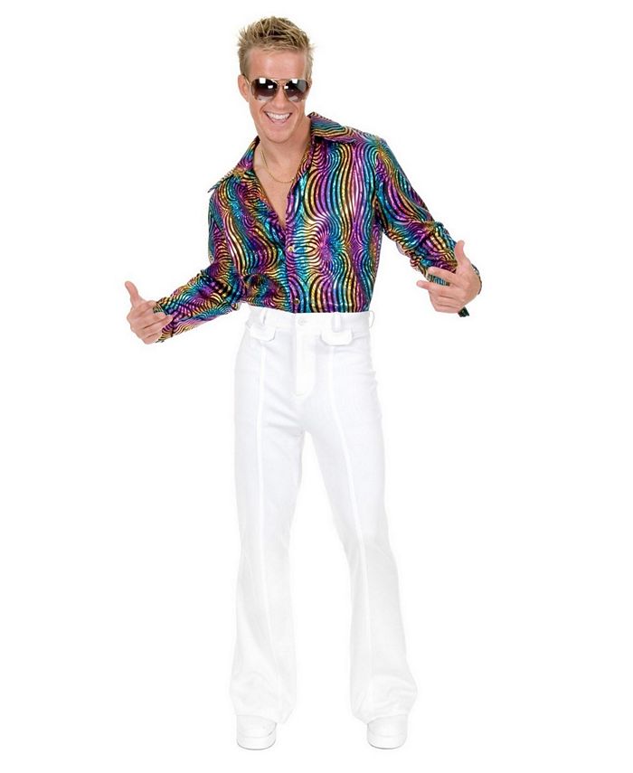 BuySeasons Men's Rainbow Swirl Disco Shirt - Macy's