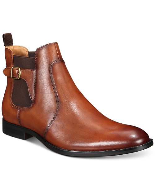 Alfani Men S Ramon Leather Chelsea Boots Created For Macy S Reviews All Men S Shoes Men Macy S