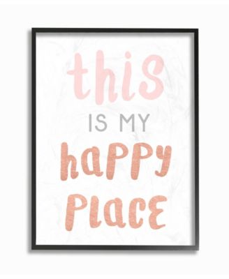 This is My Happy Place Copper Typography Framed Giclee Art, 16" x 20"
