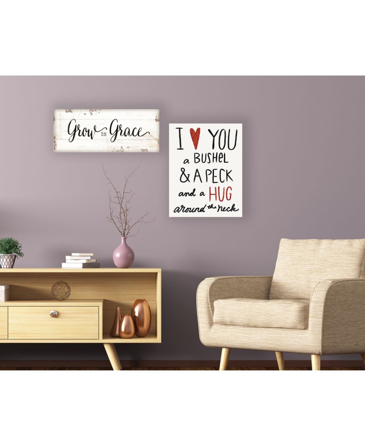 Stupell Industries Bushel and a Peck and a Hug Around The Neck Wall Plaque Art,