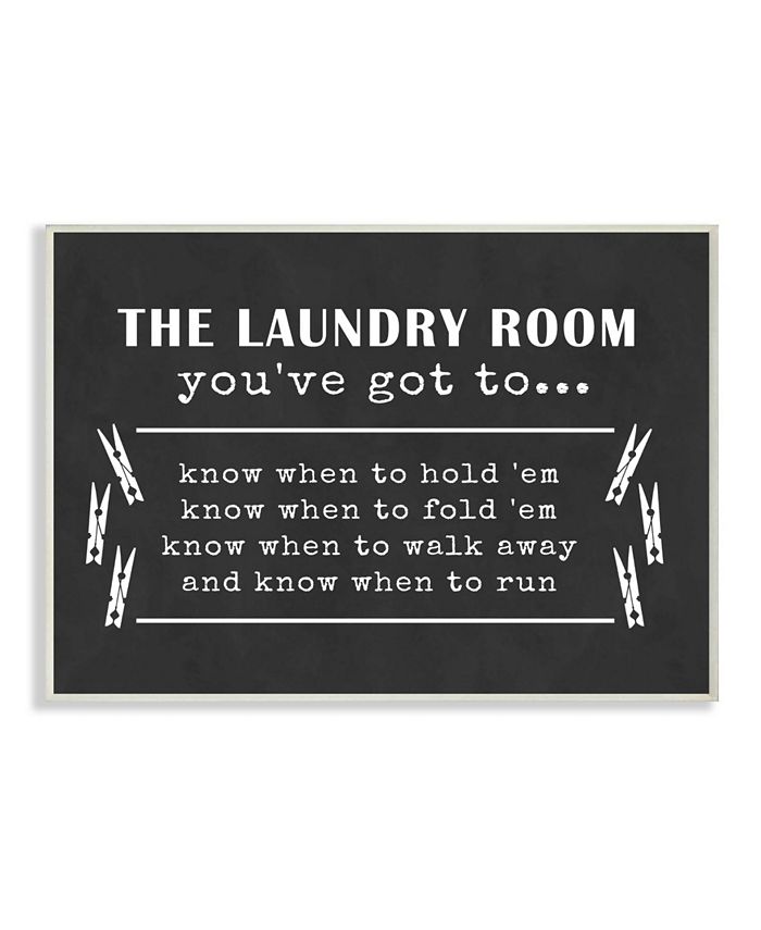 Stupell Industries Laundry Room You've Got To Know… Wall Plaque Art, 10 ...