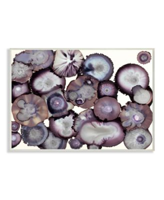 Gray and Purple Abstract Geode Wall Plaque Art, 10" x 15"