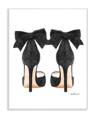 black heels with bow