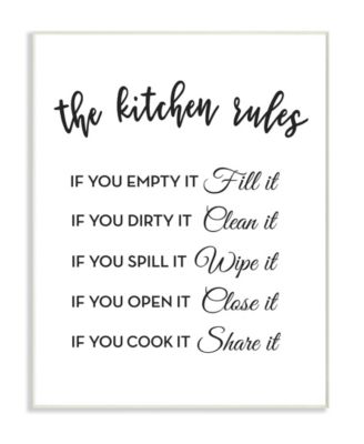 The Kitchen Rules If You… Wall Plaque Art, 12.5" x 18.5"