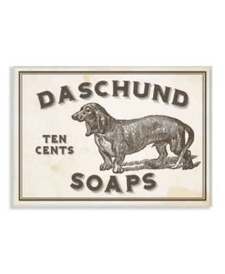 Daschund Soap Vintage-Inspired Sign Wall Plaque Art, 12.5" x 18.5"