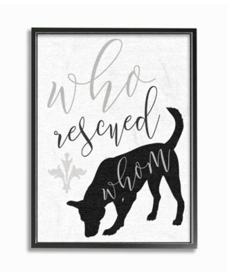Who Rescued Whom? Dog Typography Framed Giclee Art, 11" x 14"