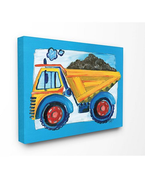 Stupell Industries The Kids Room Yellow Dump Truck With Blue Border Canvas Wall Art 24 X 30 Reviews All Wall Decor Home Decor Macy S