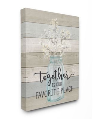 Together is Our Favorite Place Canvas Wall Art, 24" x 30"