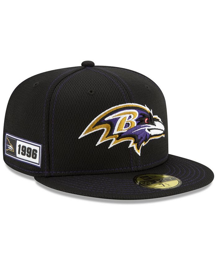 Lids New Era Baltimore Ravens On-Field Sideline Road 59FIFTY-FITTED Cap ...