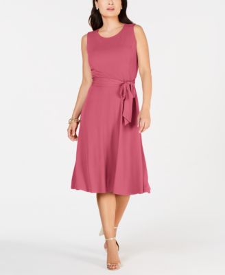 Charter Club - Petite Belted Midi Dress
