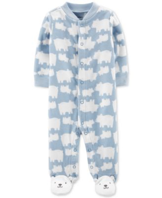 Carter's - Baby Boys Bear Snap-Up Fleece Coveralls