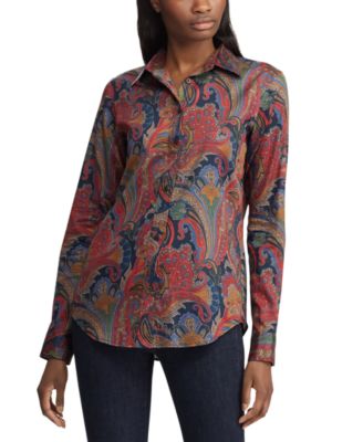 women's ralph lauren button down shirts