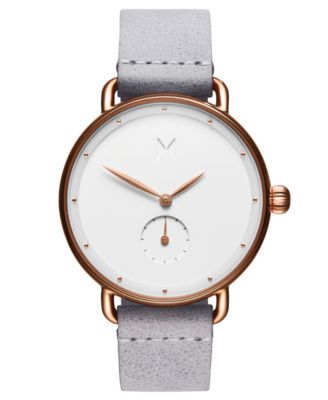MVMT - Women's Bloom Ghost Iris Gray Leather Strap Watch 36mm