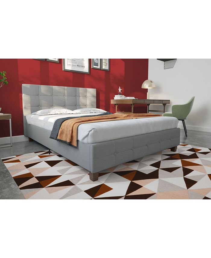 EveryRoom Ryder Linen Upholstered Bed, Full Size Macy's