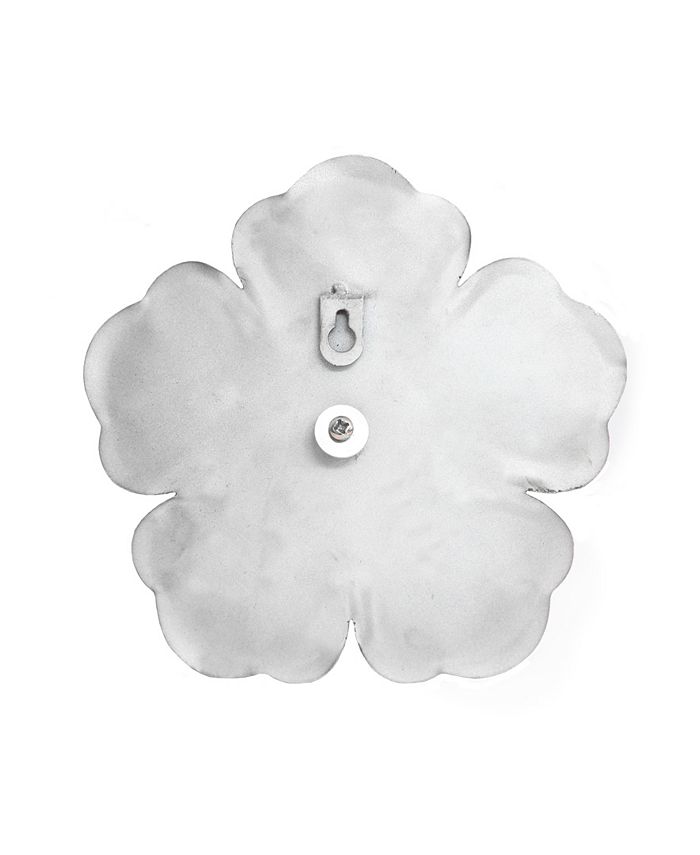Stratton Home Décor Stratton Home Decor White Metal Wall Flowers Set of