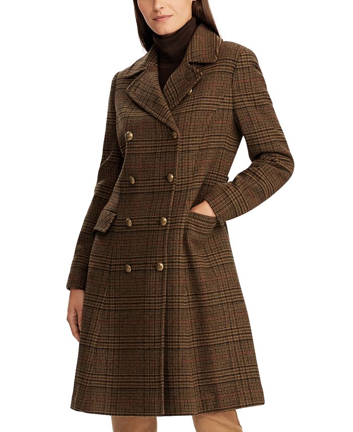 ralph lauren plaid coat women