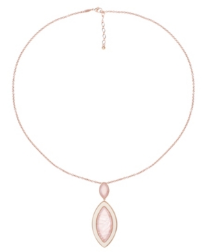 image of Trifari Rose Gold-Tone Pendant Necklace
