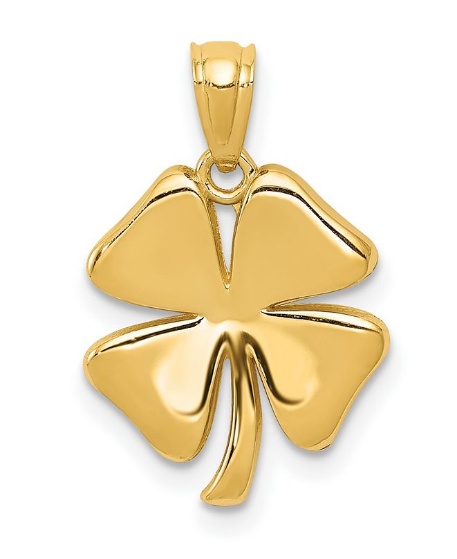 Macy's 4 Leaf Clover Pendant in 14k Yellow Gold & Reviews - Necklaces - Jewelry & Watches - Macy's