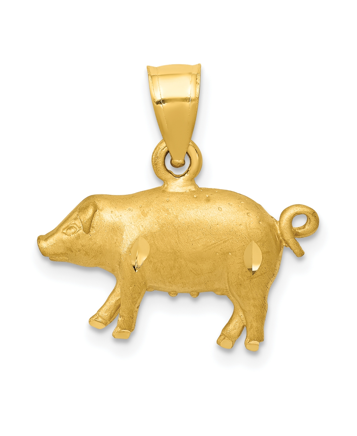 Pig Pendant in 14k Yellow Gold - Gold