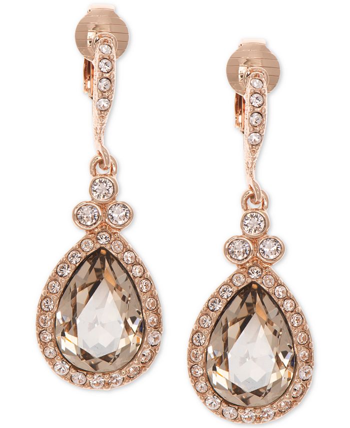 Givenchy Crystal Clip-On Drop Earrings - Macy's