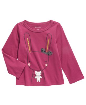 First Impressions - Baby Girls Cotton Bunny & Bear T-Shirt