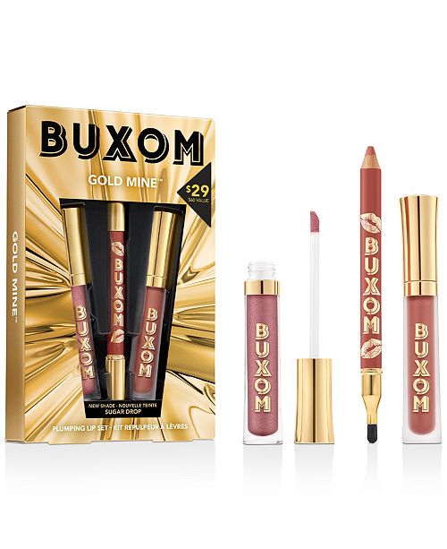 Buxom Cosmetics 3 Pc Gold Mine Plumping Lip Set Reviews Makeup Beauty Macy S