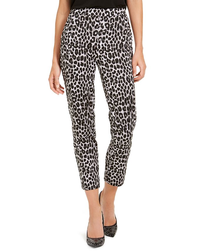 Michael Kors Leopard Print Pull-On Pants, Regular & Petite Sizes - Macy's