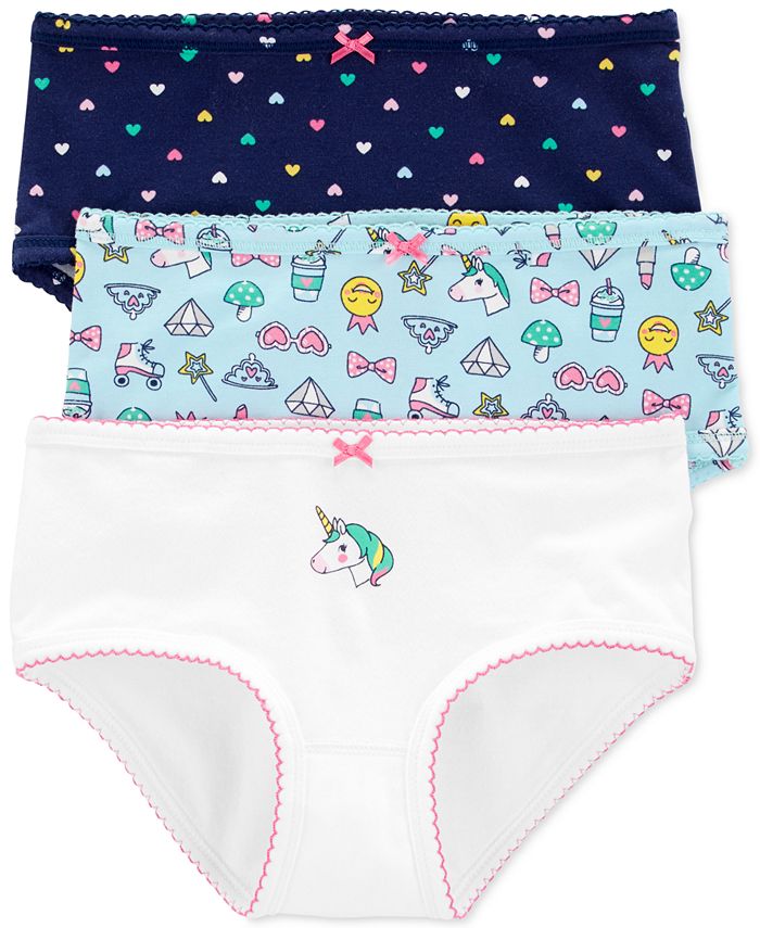 Carter's Little & Big Girls 3-Pk. Unicorn Underwear - Macy's